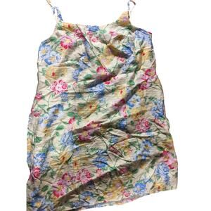 Charming New Day Yellow Floral Dress for Women, Size 17